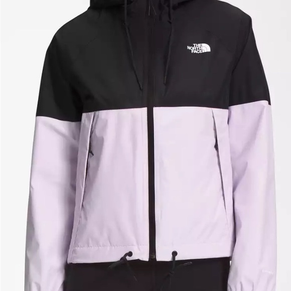The North Face Women's Antora Windproof / Waterproof Rain Hoodie Black/Lavender - Picture 3 of 6
